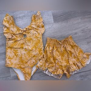 Jessica Simpson Kids Swim One Piece - Yellow Floral